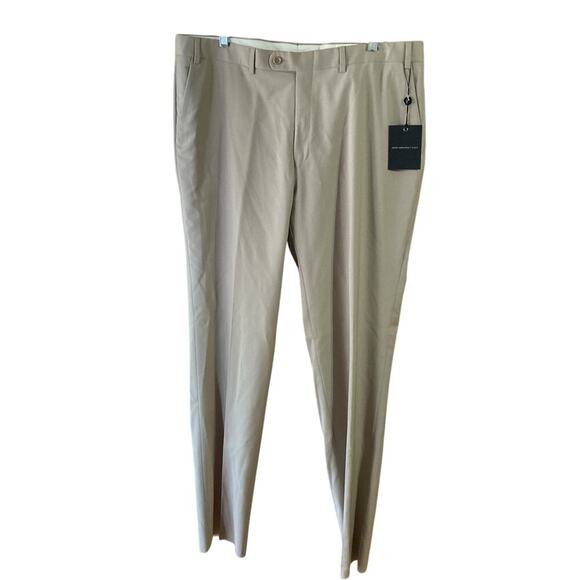 John Varvatos Star USA Men's Wool Dress Pants New Sz 40R Unhemmed Tan - Picture 1 of 8